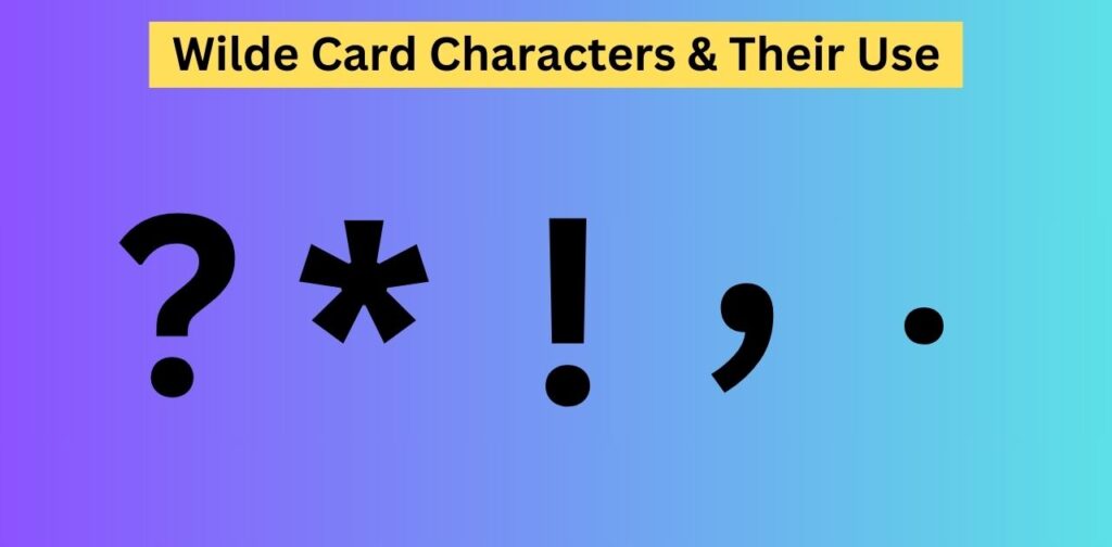 What Is The Wilde Card Characters & Their Use